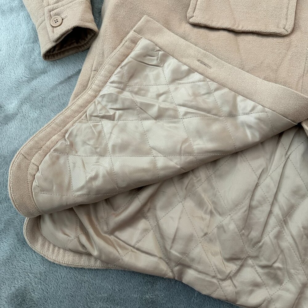 Abercrombie & Fitch Oversized Shacket Shirt Jacket Tan Women's XL - Picture 7 of 8